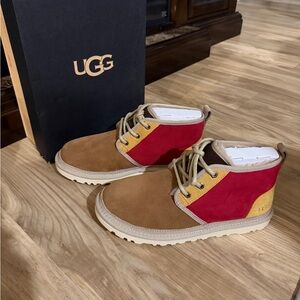 Ugg Mens Neumel Mashup Suede Lace-Up Chukka Boots Tan
